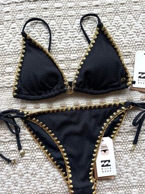 🔥🔥BILLABONG - UNRELEASED HOLIDAZED TALL SLIDE TRIANGLE SIDE TIE TANGA SET🔥🔥